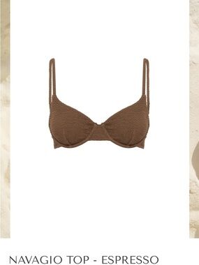 Somerfield Swim Navagio Espresso Underwire Bikini Top